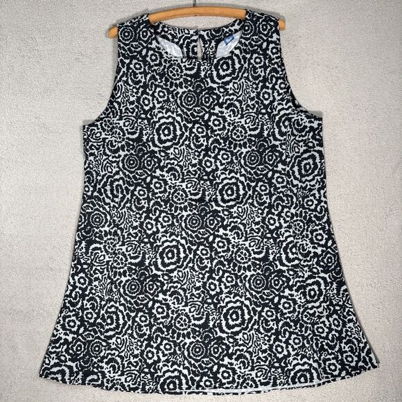 Rip Skirt Mini Dress Women’s XXL Sun Dress Night Blooms Hawaiian Beach Resort - Picture 1 of 12